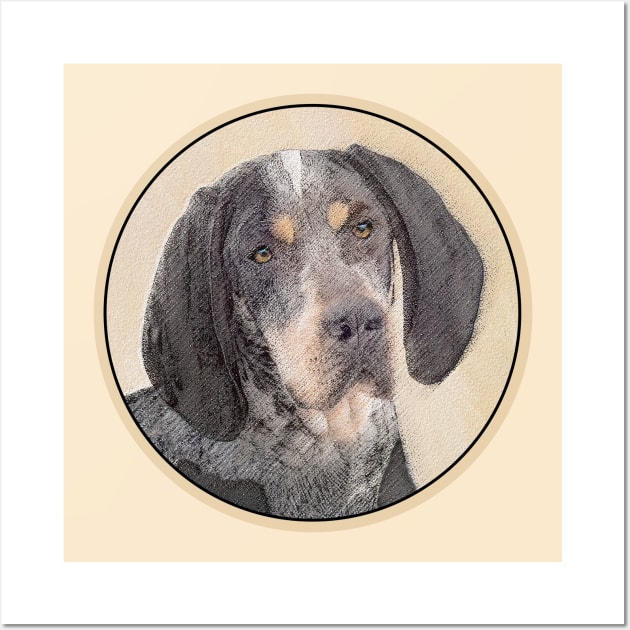 Bluetick Coonhound Painting - Cute Original Dog Art Wall Art by Alpen Designs